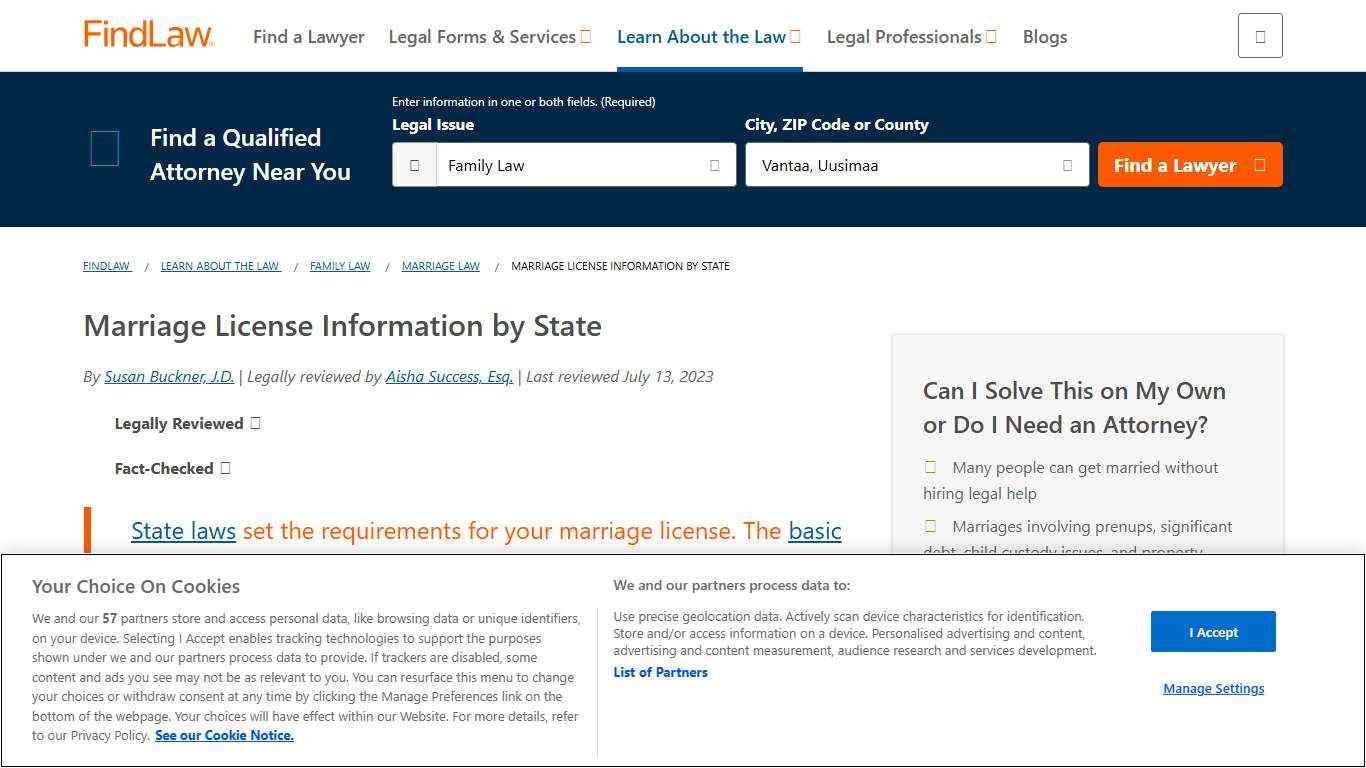 Marriage License Information by State - FindLaw